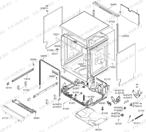 Взрыв-схема посудомоечной машины Gorenje GDV660X (331466, PMS60I) - Схема узла 04