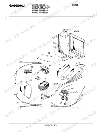 Схема №1 AH177190CH с изображением Жировой фильтр для электровытяжки Bosch 00290803