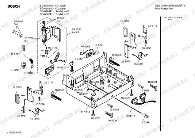 Схема №2 SHI6902EU с изображением Вкладыш в панель для посудомойки Bosch 00298975