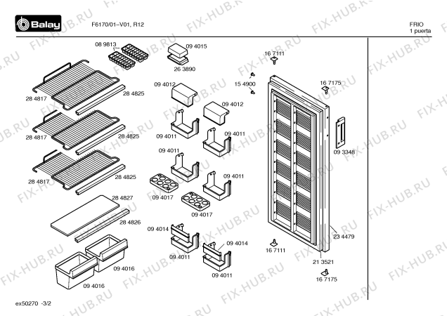 Схема №1 F6170 с изображением Изоляция для холодильной камеры Bosch 00350488