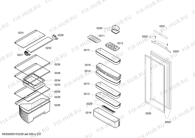 Схема №1 K6654X11 с изображением Регулировочный узел для холодильника Bosch 00657391
