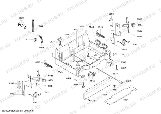 Схема №1 SHU9956UC IntegraLtd с изображением Панель для посудомойки Bosch 00184599