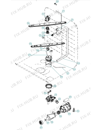 Взрыв-схема посудомоечной машины Asko DM820 SE   -Stainless (402913, DW90.1) - Схема узла 03