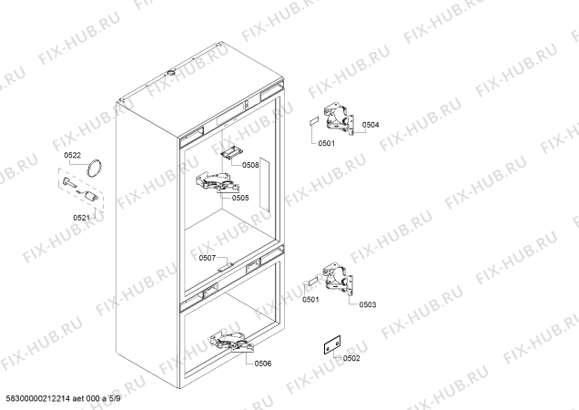 Схема №4 B36BT930NS, Bosch с изображением Крышка для холодильной камеры Bosch 11028988