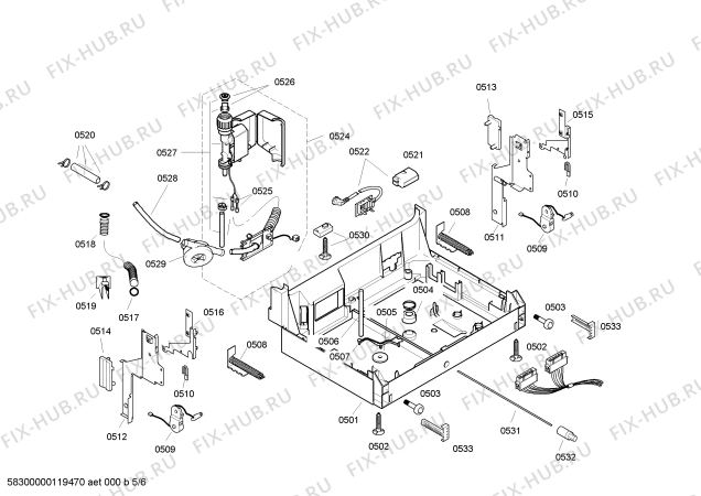 Схема №2 DIS6505 с изображением Панель управления для посудомойки Bosch 00445492