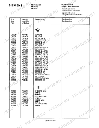 Схема №6 FM705V1 с изображением Сервисная инструкция для видеоэлектроники Siemens 00535439