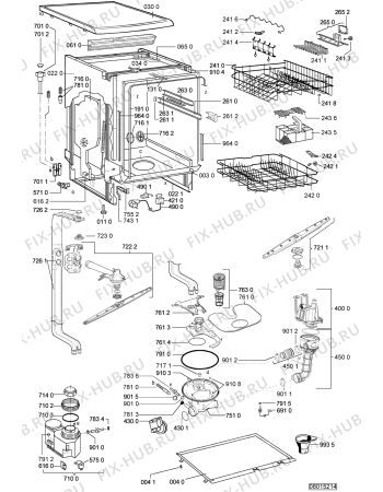 Схема №1 ADP 4549 WH с изображением Панель для посудомойки Whirlpool 480140100807