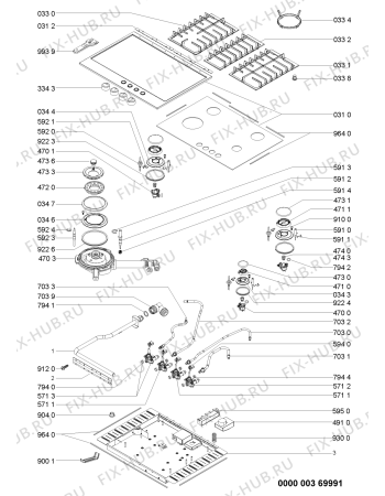 Схема №1 KHGH 7510/I с изображением Шланг для духового шкафа Whirlpool 480121100042