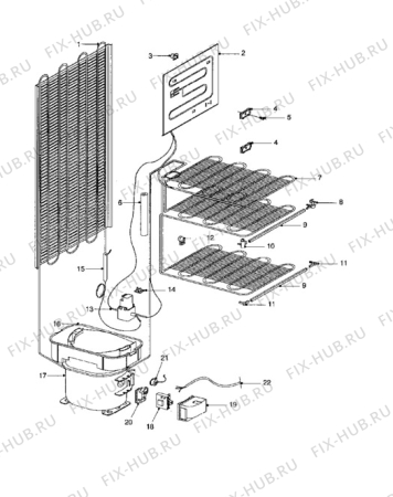 Взрыв-схема холодильника Electrolux ER2945B - Схема узла Cooling system 017