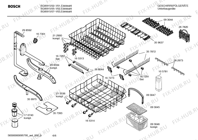 Взрыв-схема посудомоечной машины Bosch SGI6915 - Схема узла 06