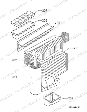 Взрыв-схема холодильника Electrolux EA3080D - Схема узла Cooling generator