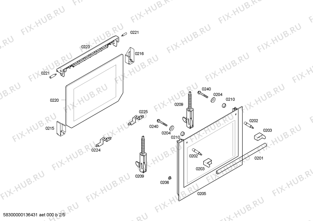 Схема №2 HV23AB510 H.SE.NP.L2D.PV.GLASS.S1/.X.E0_C/// с изображением Ручка выбора программ для электропечи Siemens 00614916