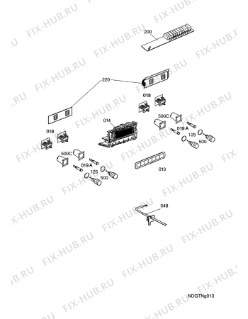 Взрыв-схема плиты (духовки) Aeg E6831-4-W - Схема узла Functional parts