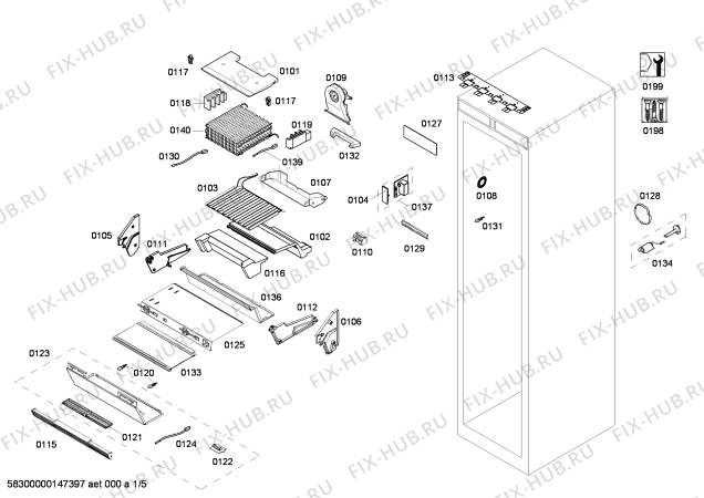 Схема №3 FIN18MIEL1 F 1411 SF с изображением Крышка для холодильника Bosch 00667205