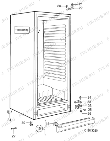 Взрыв-схема холодильника Electrolux ER8817CX - Схема узла Housing 001