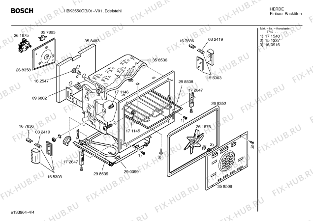 Взрыв-схема плиты (духовки) Bosch HBK3550GB - Схема узла 04