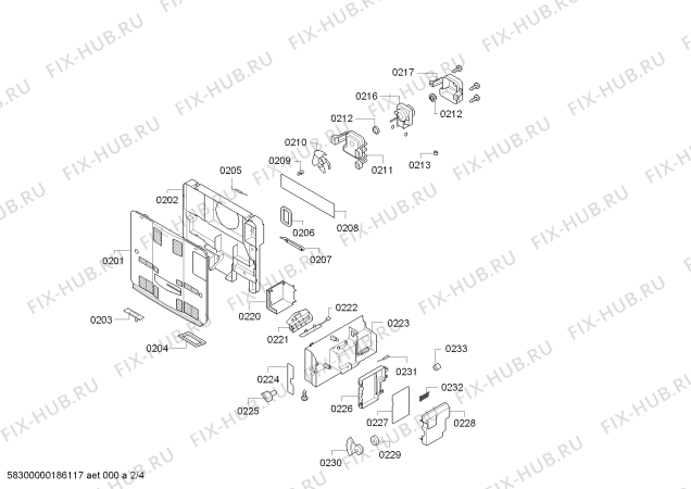Взрыв-схема холодильника Bosch KDN32VS004 - Схема узла 02