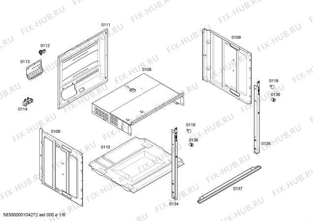 Схема №2 B4560A0FN с изображением Панель управления для электропечи Bosch 00445890