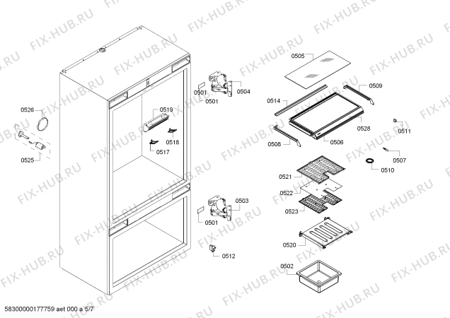 Схема №2 RB472301 Gaggenau с изображением Компрессор для холодильника Bosch 00145974