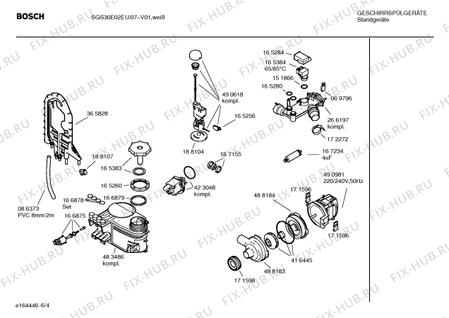 Схема №2 SGS30E02EU EasyStar с изображением Инструкция по эксплуатации для электропосудомоечной машины Bosch 00590225