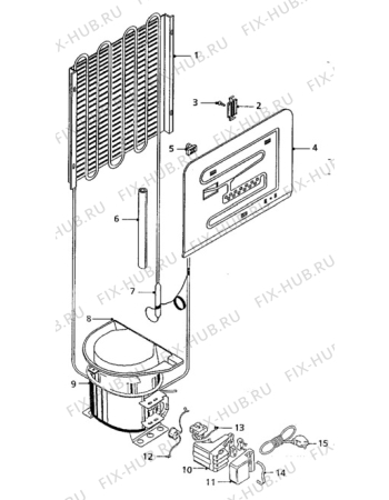 Взрыв-схема холодильника Electrolux ER1143T/CH - Схема узла Cooling system 017