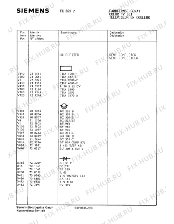 Схема №5 FC8247 с изображением Переключатель для телевизора Siemens 00731571
