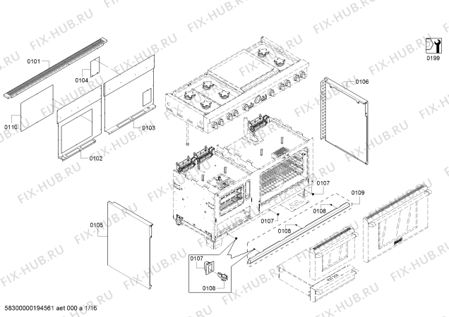 Схема №9 PRD606RCSG, Thermador с изображением Кабель для плиты (духовки) Bosch 12014083