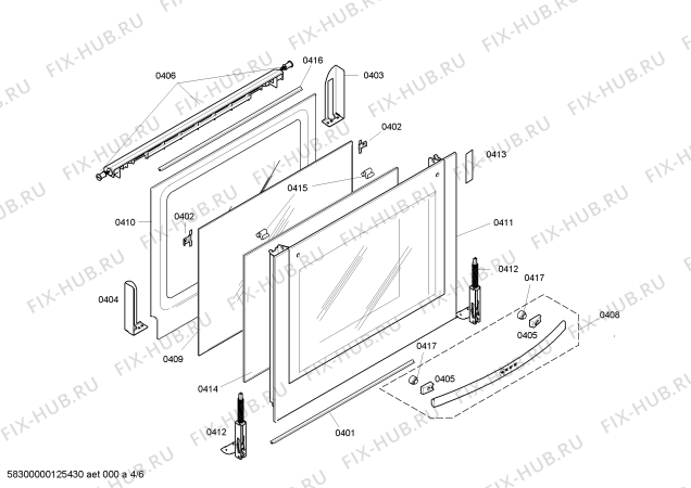 Схема №3 B4562N0GB с изображением Нижний нагревательный элемент для духового шкафа Bosch 00479018