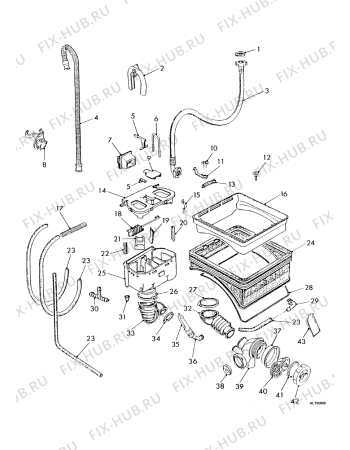 Взрыв-схема стиральной машины Electrolux 1056TLROYAL - Схема узла Water system