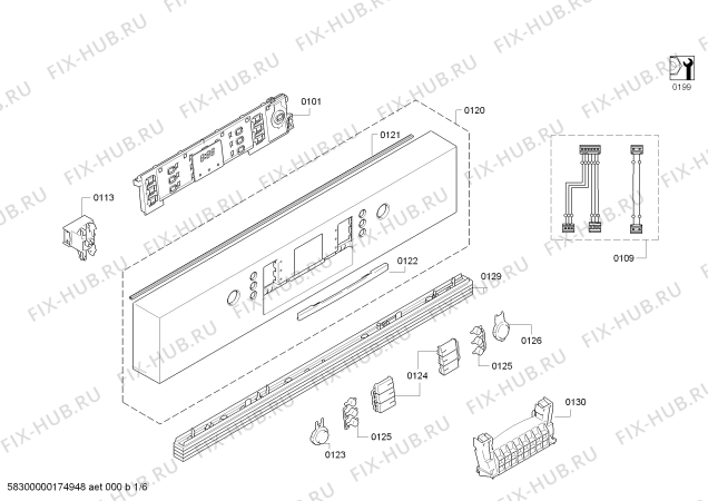 Схема №3 SMI53L16EU SilencePlus с изображением Панель управления для электропосудомоечной машины Bosch 00790068