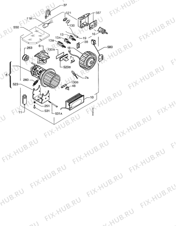 Взрыв-схема стиральной машины Electrolux EDC505E - Схема узла Electrical equipment