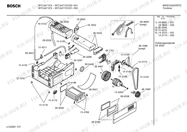 Схема №2 WTL6471EX с изображением Инструкция по эксплуатации для сушилки Bosch 00584005