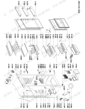 Схема №1 B 20 A1 FV C/HA с изображением Модуль (плата) управления для холодильника Whirlpool 481010692777