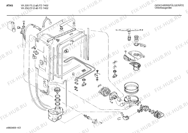 Схема №1 SMIATB2 VA 220 F5 U с изображением Панель для посудомоечной машины Bosch 00284100