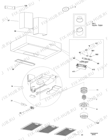 Схема №1 TL80/90A 1M LP IX с изображением Фильтр для электровытяжки Electrolux 50294570002