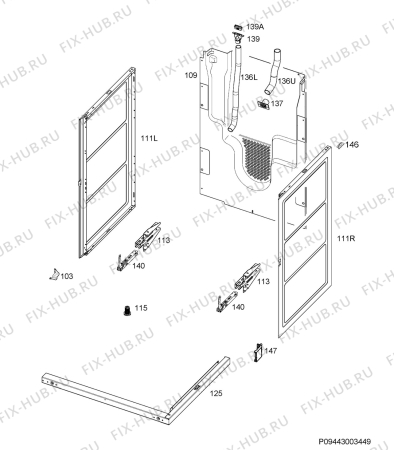 Взрыв-схема плиты (духовки) Zanussi ZCV46200XA - Схема узла Housing 001