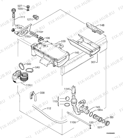 Взрыв-схема стиральной машины Zanussi WD1245 - Схема узла Hydraulic System 272