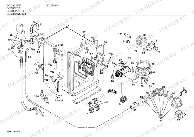 Схема №2 SR5BTA7 с изображением Кнопка для посудомойки Bosch 00030977