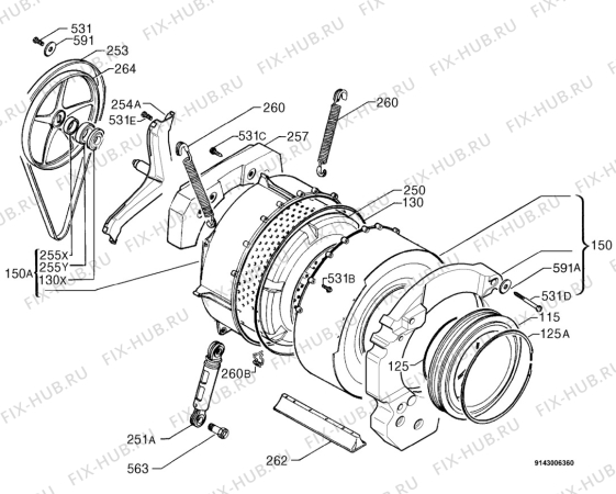 Взрыв-схема стиральной машины Corbero LF880 - Схема узла Functional parts 267