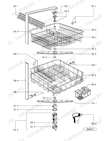 Взрыв-схема посудомоечной машины Indesit ADG734WH2 (F092041) - Схема узла