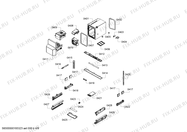 Схема №3 B26FT50SNS с изображением Шарнир для холодильника Bosch 12019143