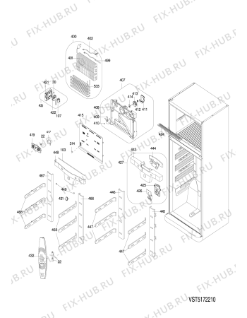 Взрыв-схема холодильника Hotpoint-Ariston MTZ611NFHA (F054060) - Схема узла