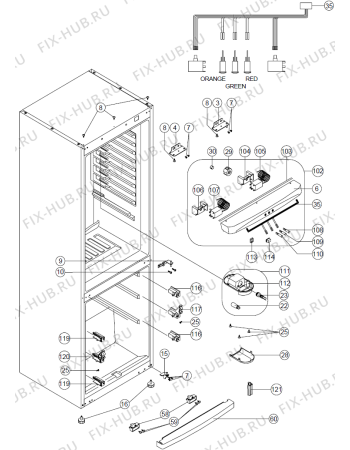 Взрыв-схема холодильника Upo RF111SX (377463, HZS35664) - Схема узла 02