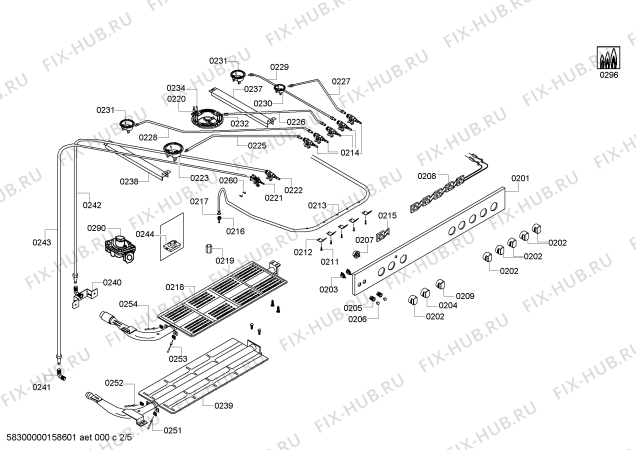 Схема №2 HG72G4124M Siemens с изображением Панель для духового шкафа Siemens 00687622