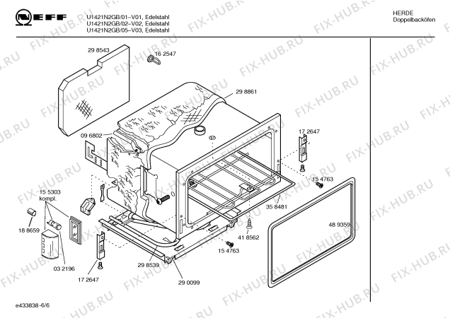 Схема №1 U1421N2GB с изображением Панель управления для плиты (духовки) Bosch 00437403