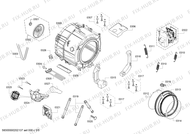 Схема №1 WAT28681ME с изображением Инструкция по эксплуатации для стиралки Bosch 18015820