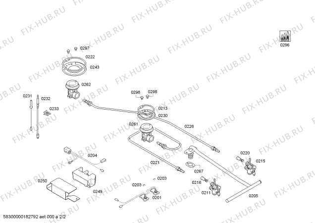 Схема №1 GK21TTG ENC.GK21TTG 2G C30F IH5 V-ZUG PROFI-LINE с изображением Рассекатель горелки для плиты (духовки) Bosch 00622420