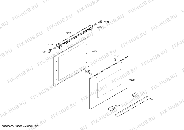 Схема №3 4HT425B с изображением Кнопка для духового шкафа Bosch 00427904