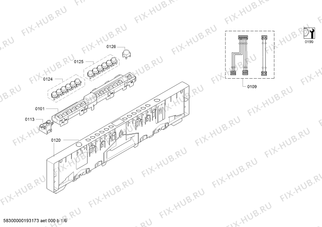 Схема №2 CG4A52V8 с изображением Силовой модуль запрограммированный для посудомойки Bosch 12016335
