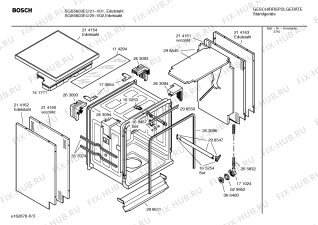 Схема №2 SGV5603 с изображением Инструкция по эксплуатации для электропосудомоечной машины Bosch 00526702